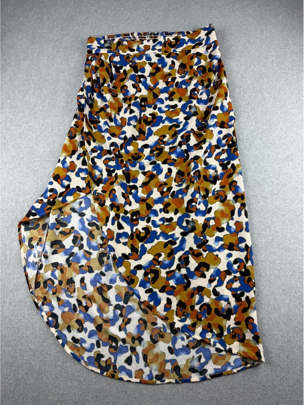 Peyton Jensen EverEve Freddie Faux Wrap Skirt L Abstract Leopard NWT USA